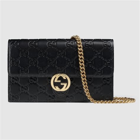 gucci icon gucci signature chain wallet|Gucci wallet on chain crossbody.